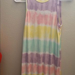 tie dye art class swim dress